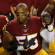 Washington Redskins player Chris Carter, attempting to destroy America and everything it stands for. (Photo: Patrick Smith/Getty Images)